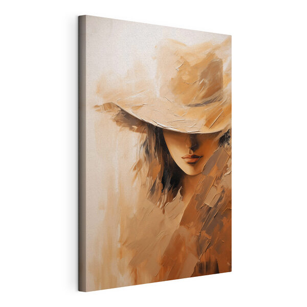 Cuadro que representa el rostro de una mujer con un sombrero Cuadros Cuadro que representa el rostro de una mujer con un sombrero