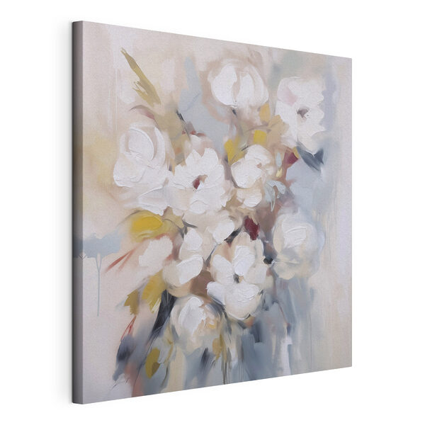 Cuadros Pintura de flores sobre una superficie blanca