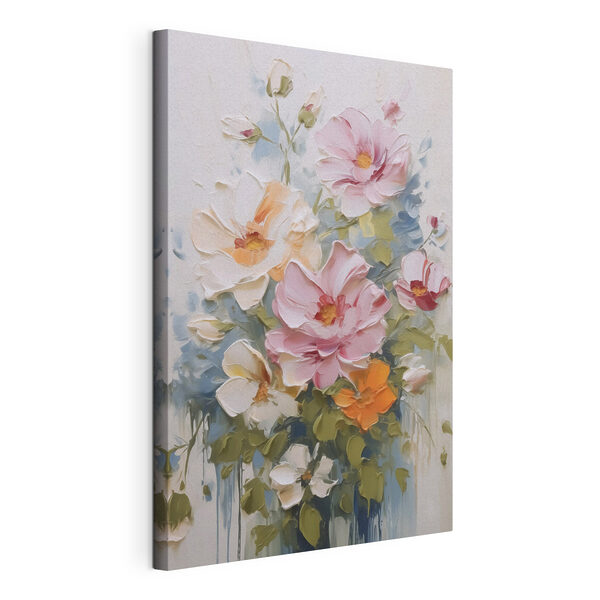 Pintura de flores sobre una superficie blanca Cuadros Pintura de flores sobre una superficie blanca