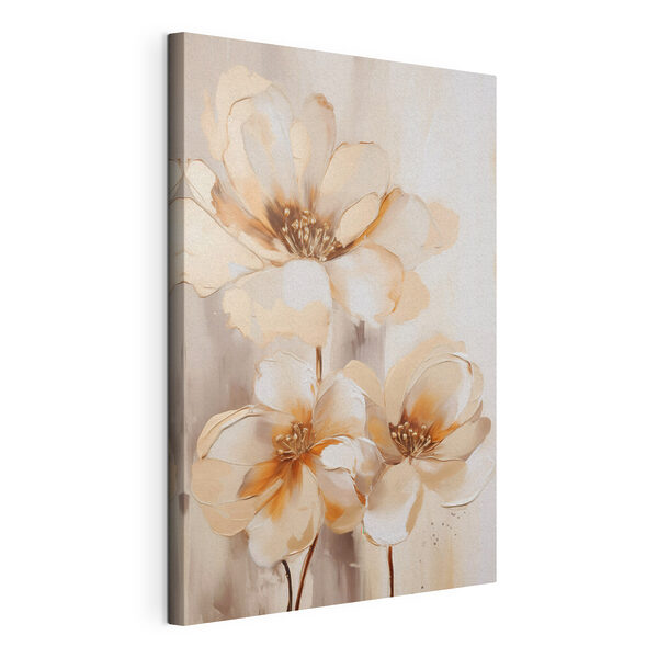 Pintura de flores sobre una superficie blanca Cuadros Pintura de flores sobre una superficie blanca