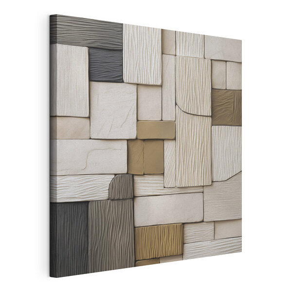 Wall of wood blocks Wall of wood blocks