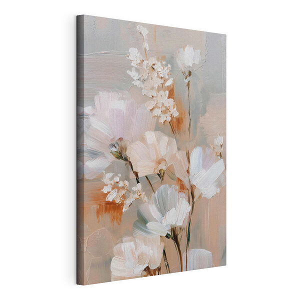 Pintura de flores sobre una superficie blanca Cuadros Pintura de flores sobre una superficie blanca