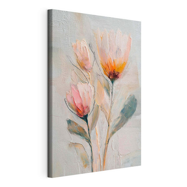 Pintura de flores sobre una superficie blanca Cuadros Pintura de flores sobre una superficie blanca