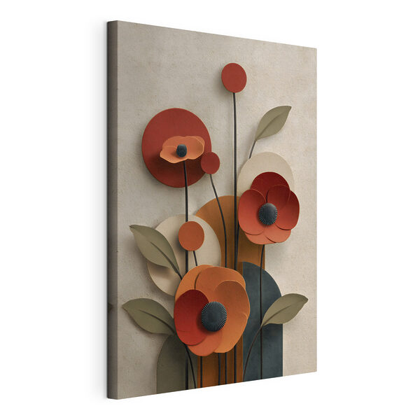 Decoración de pared con flores y hojas Cuadros Decoración de pared con flores y hojas