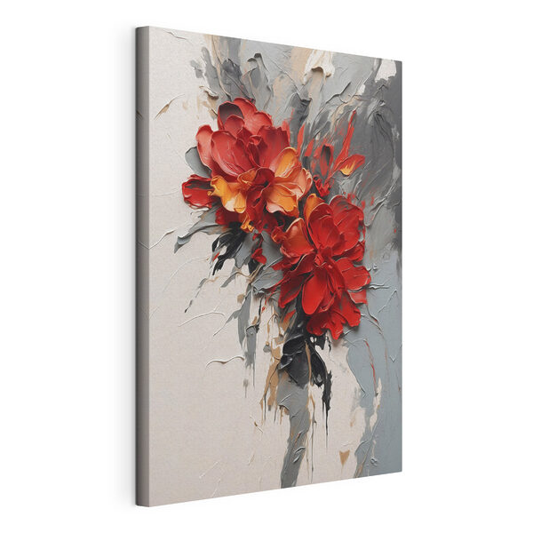 Pintura de flores sobre una superficie blanca Cuadros Pintura de flores sobre una superficie blanca