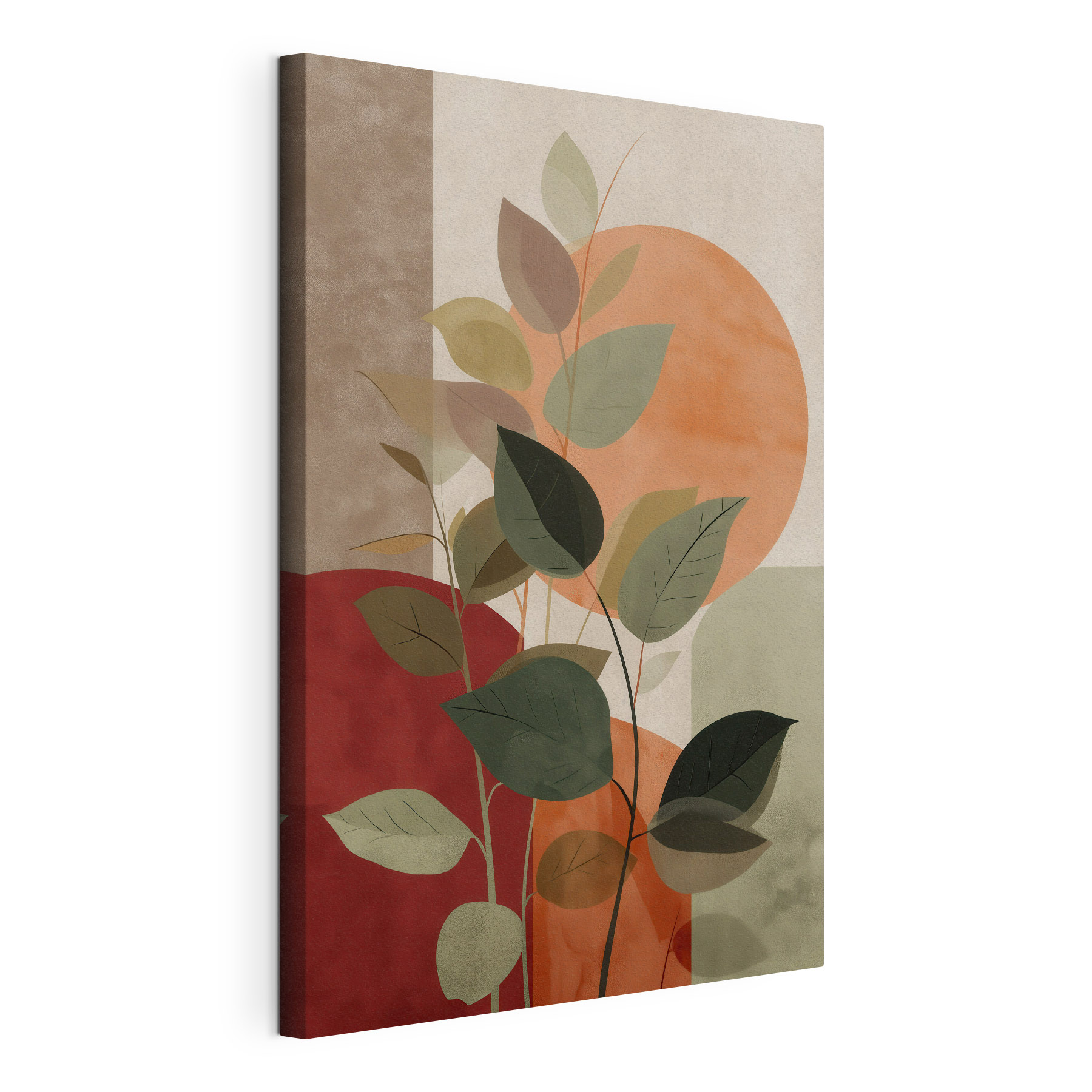 Plant with leaves and a sun Plant with leaves and a sun