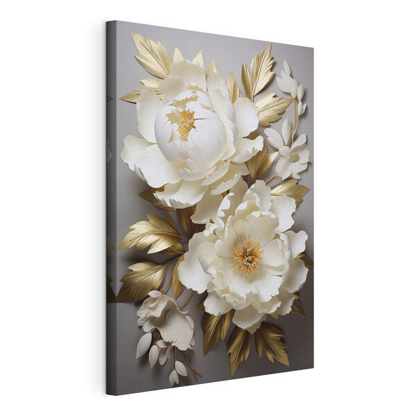 Elegante arreglo floral con hojas frondosas Cuadros Elegante arreglo floral con hojas frondosas