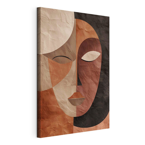 Cara pintada en un trozo de papel Cuadros Cara pintada en un trozo de papel