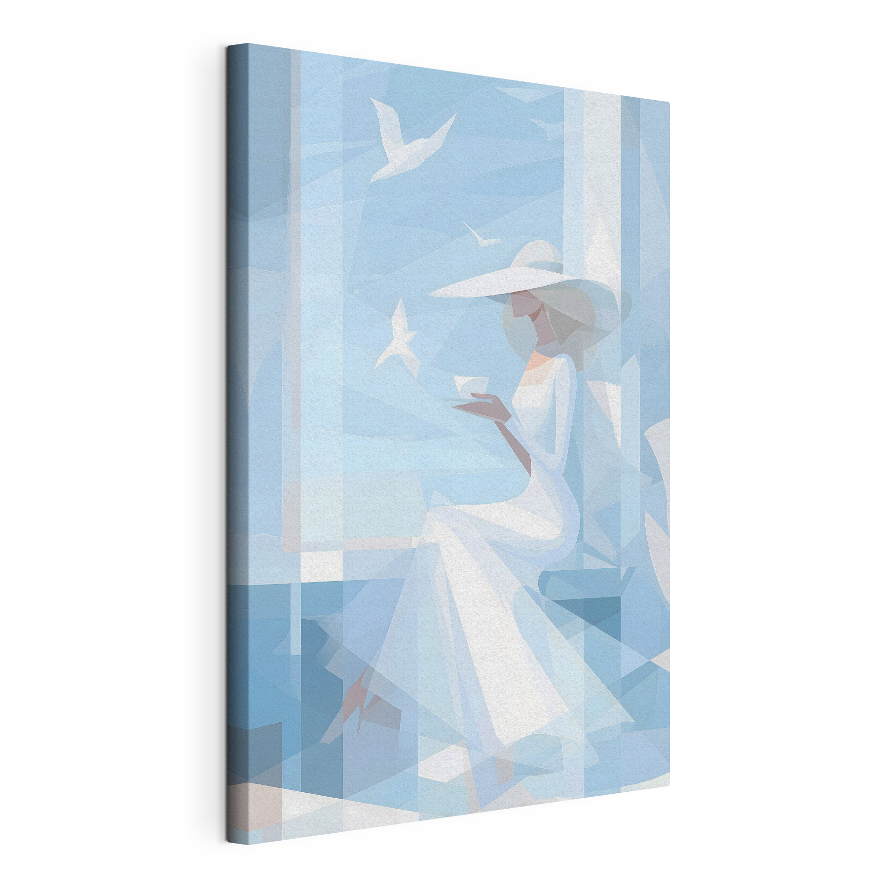 Woman in a white dress