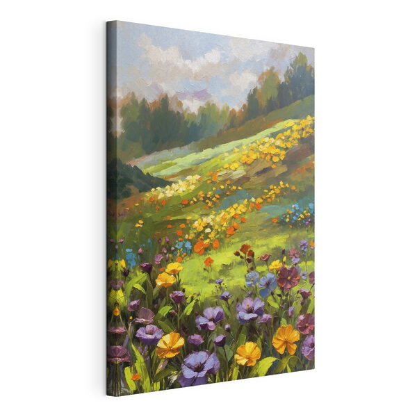 Painting of a field of flowers Painting of a field of flowers