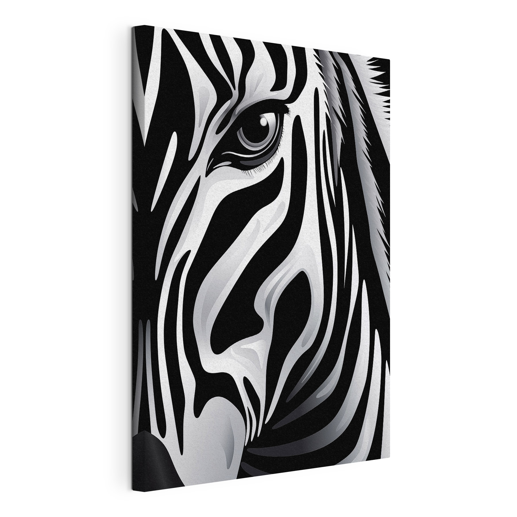 Majestic zebra in monochrome style Majestic zebra in monochrome style