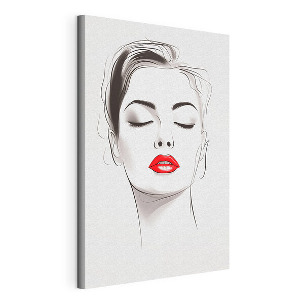 Elegant portrait with bold lips Elegant portrait with bold lips