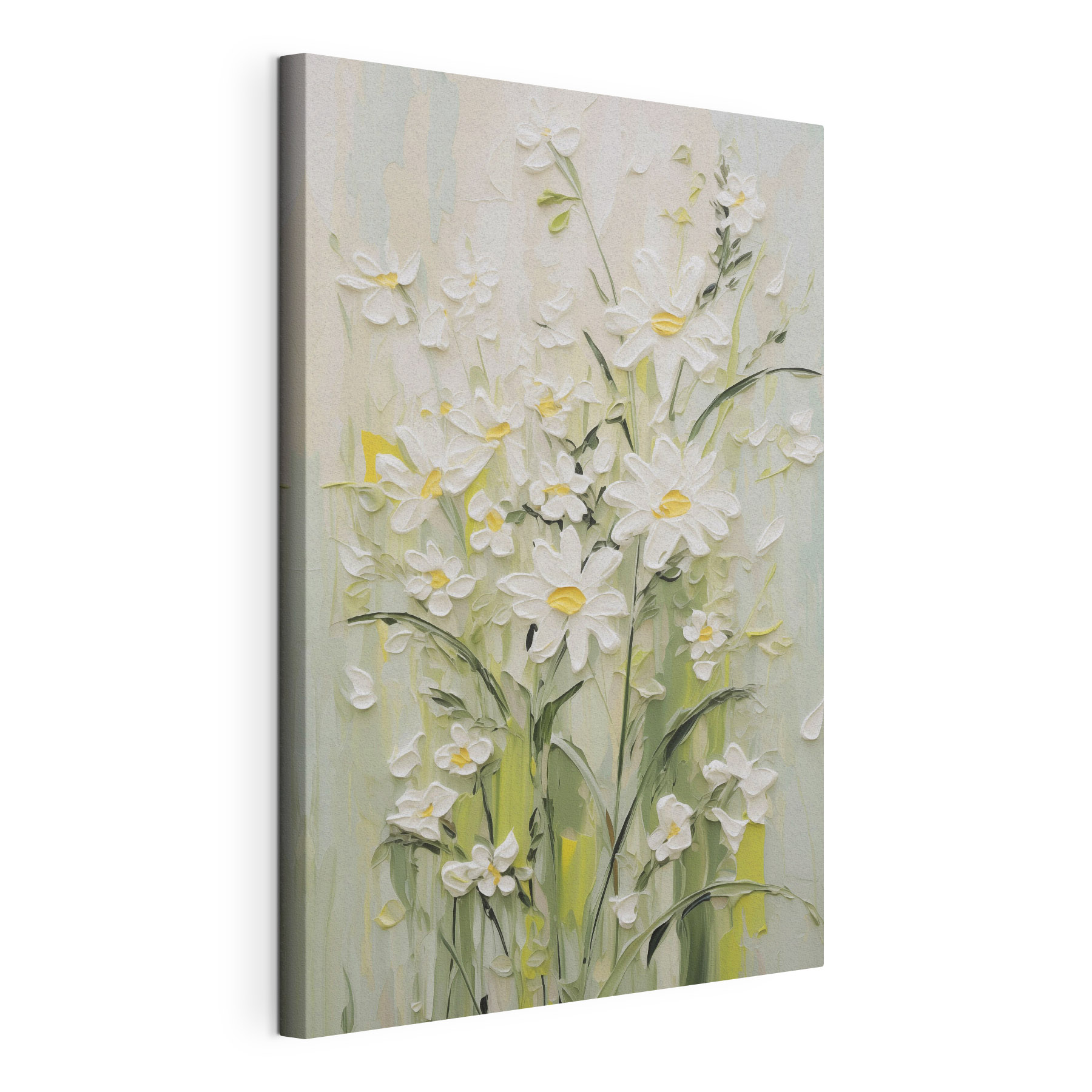 Painting of flowers on a wall