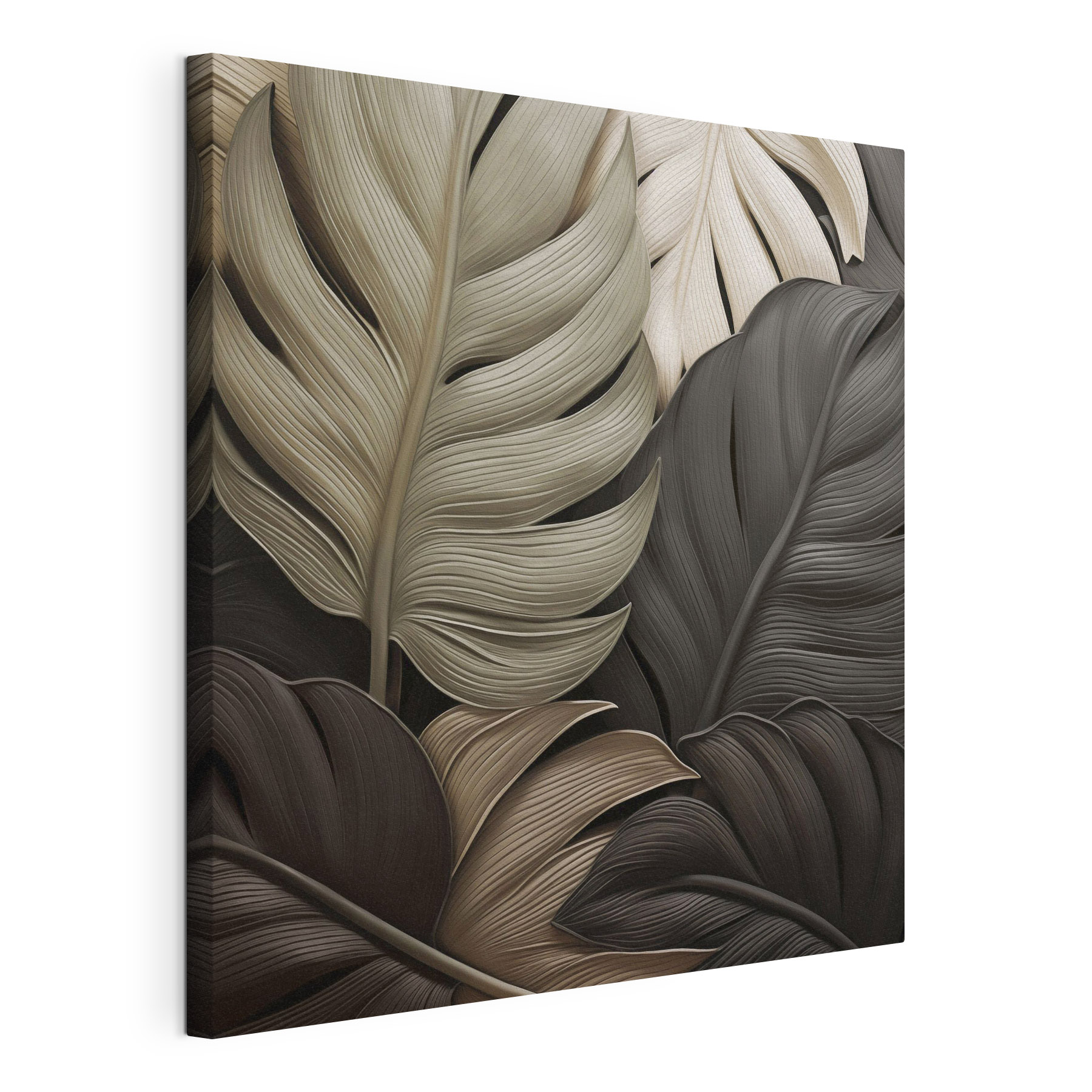 Group of black and white leaves