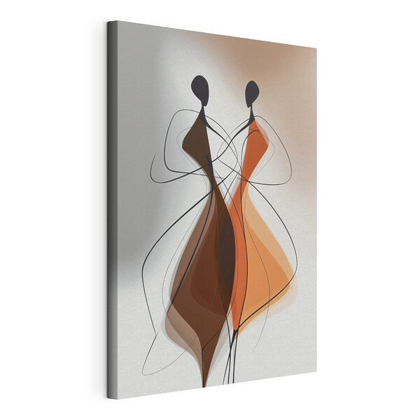 Dibujo de dos mujeres con vestidos Cuadros Dibujo de dos mujeres con vestidos