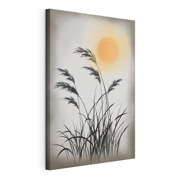 Silhouette of grass and the sun Silhouette of grass and the sun