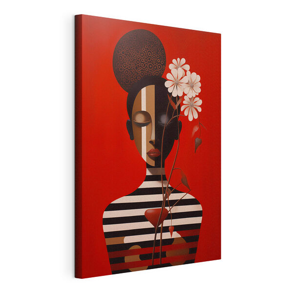 Cuadro de una mujer con flores Cuadros Cuadro de una mujer con flores