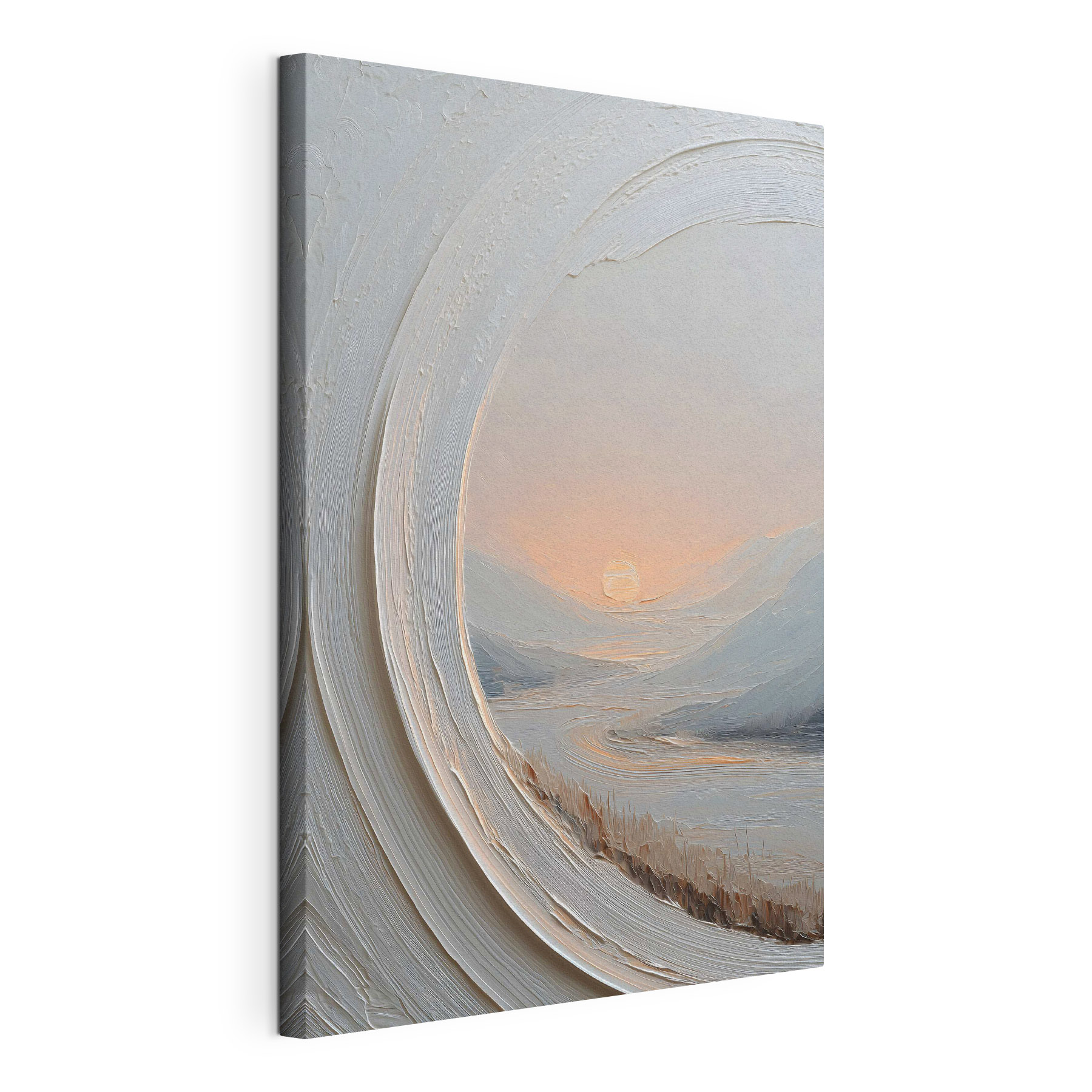 White and orange sky