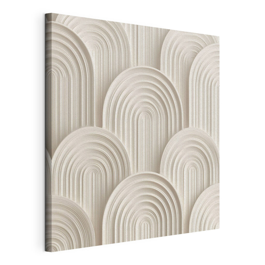 White wall with white circles White wall with white circles
