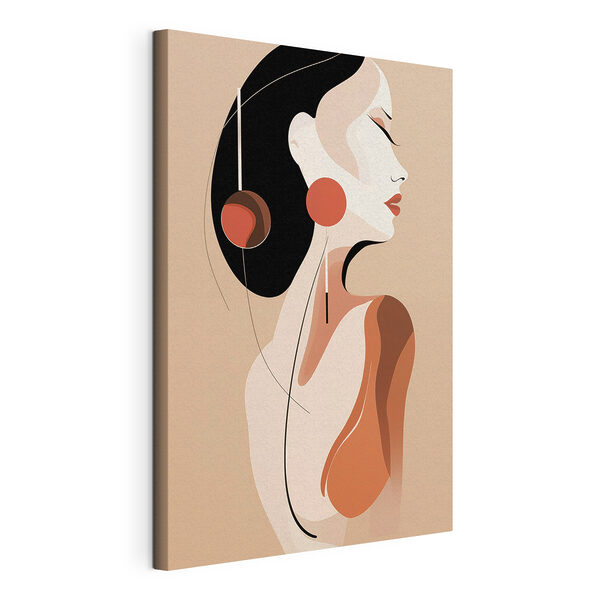 Woman with earrings in her hair