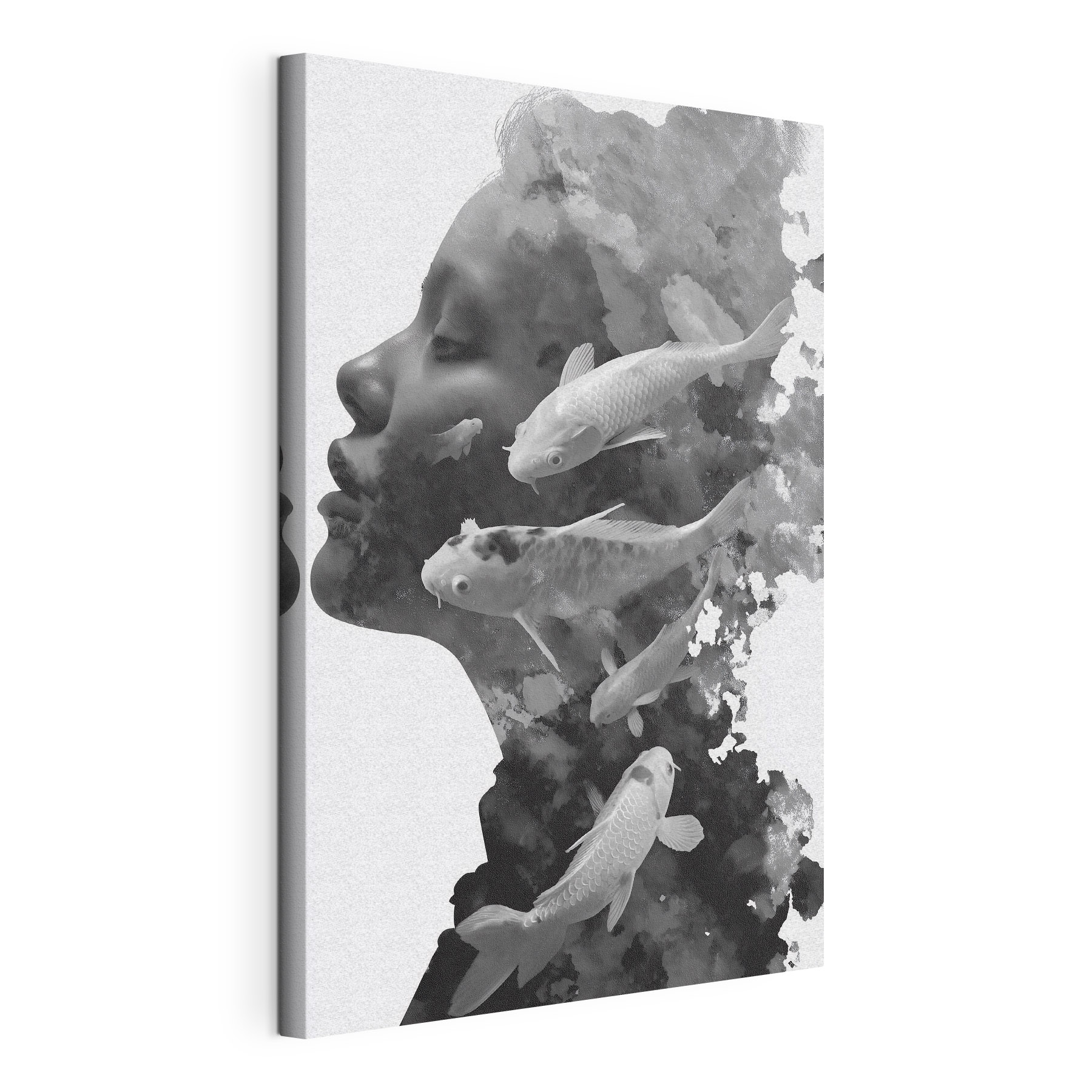 Woman's face with fish