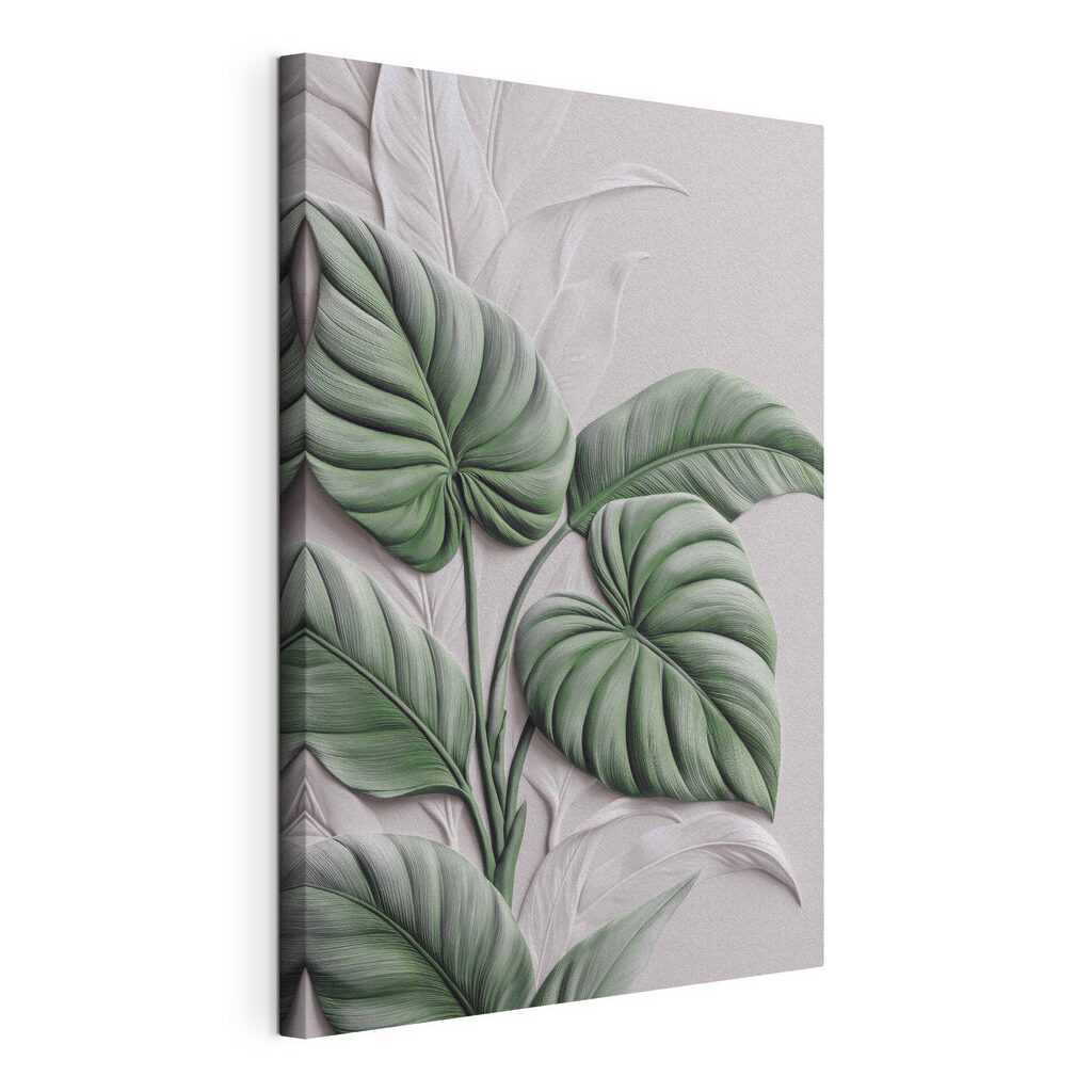 Lush greenery on textured background