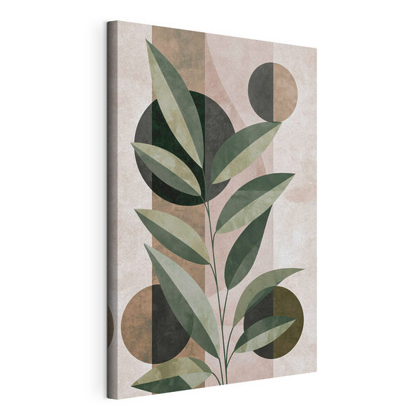 Cuadros Planta con hojas y círculos