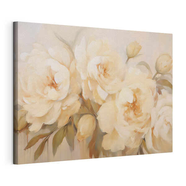Painting of flowers on a white background Painting of flowers on a white background