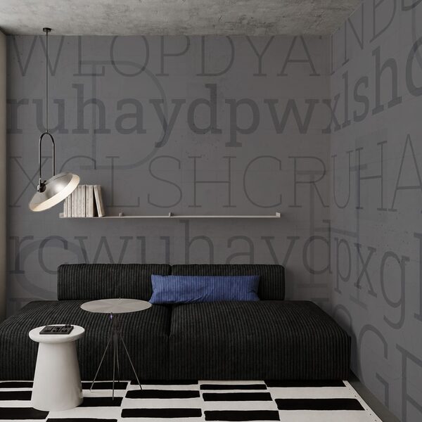 Fondo gris con letras