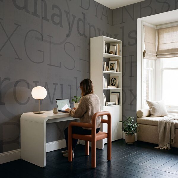 Fondo gris con letras