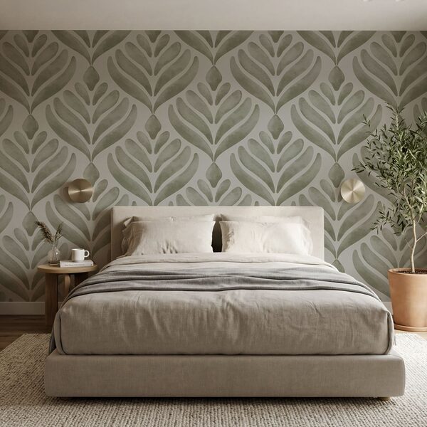 Diseño de hojas sobre fondo gris Diseño de hojas sobre fondo gris