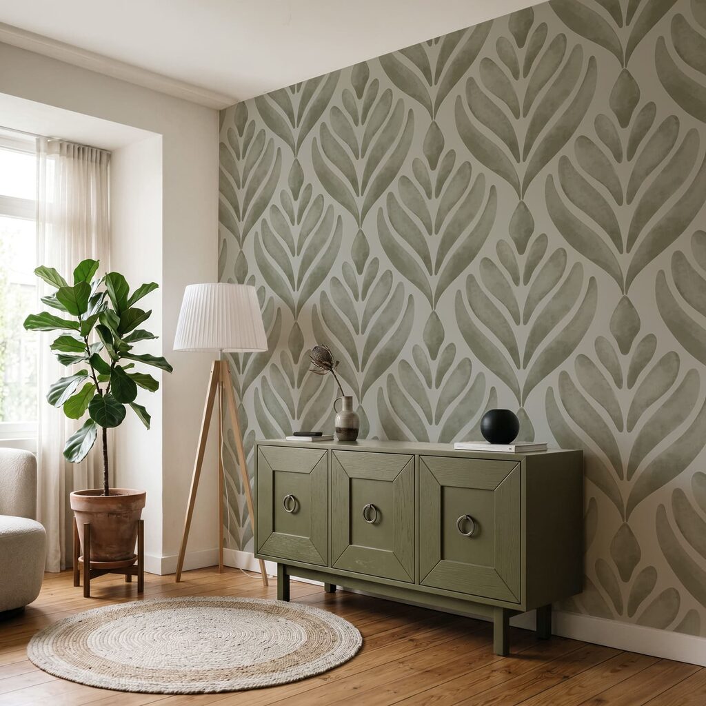 Diseño de hojas sobre fondo gris Diseño de hojas sobre fondo gris