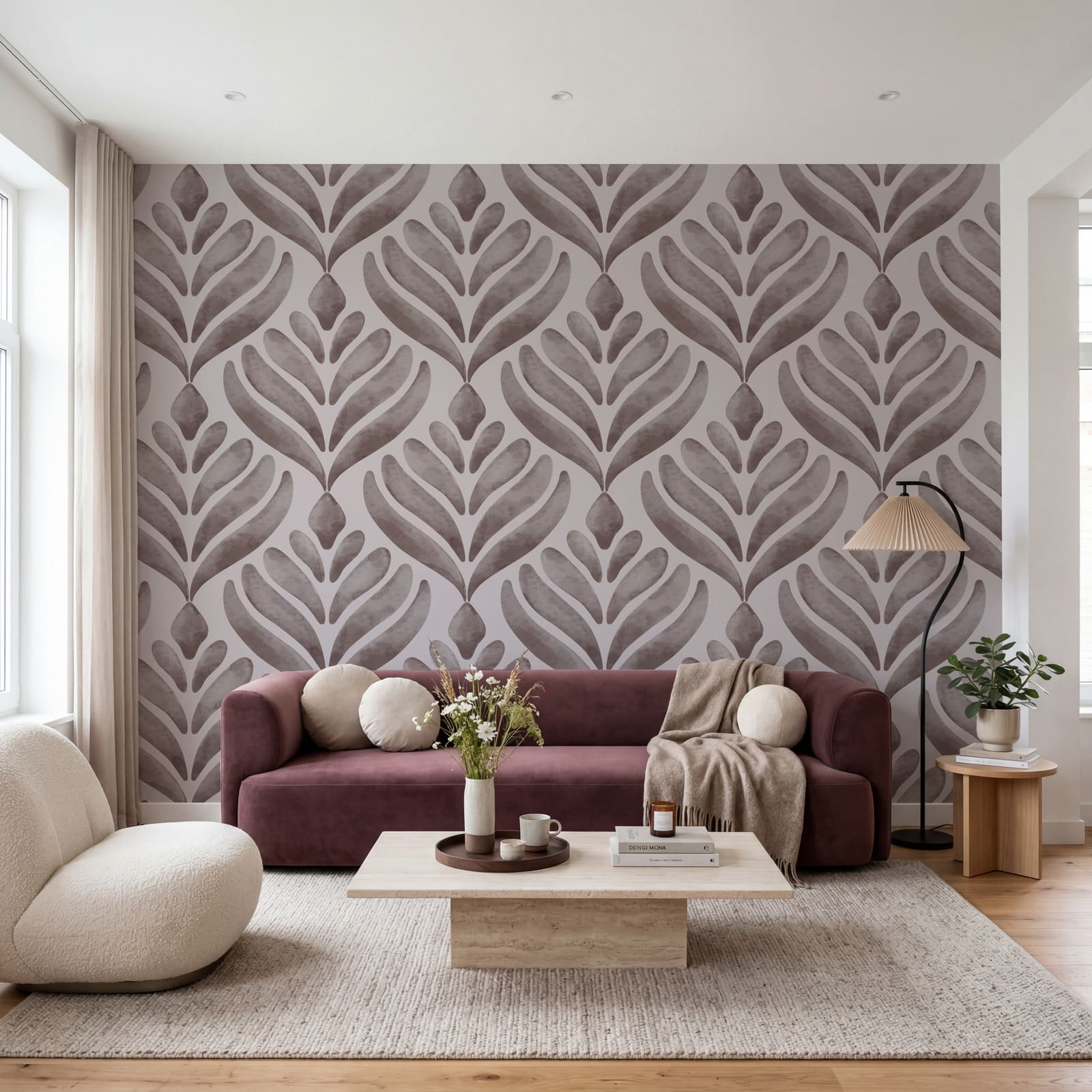 Diseño de hojas sobre fondo blanco