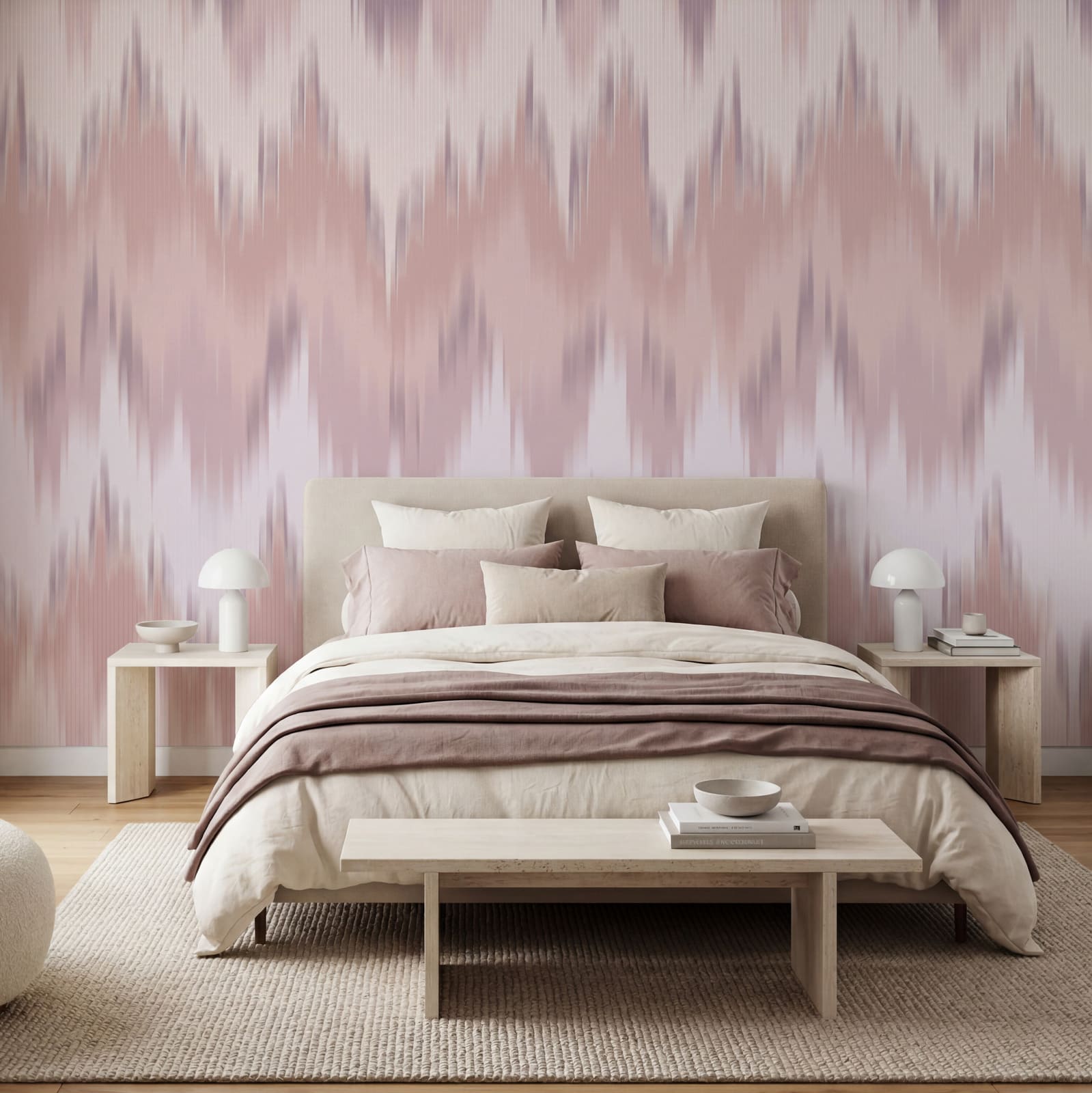 Diseño en zigzag rosa y blanco Diseño en zigzag rosa y blanco