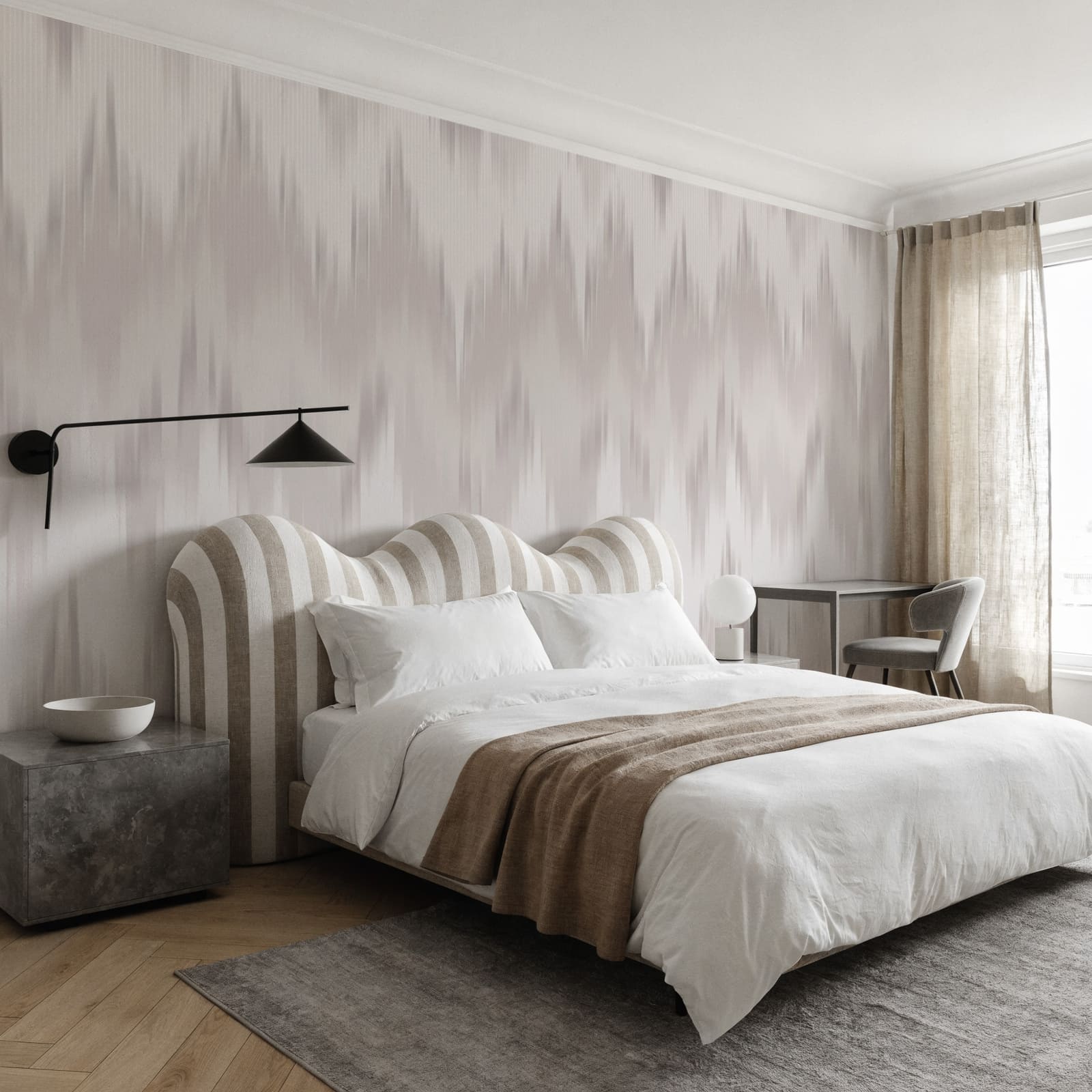 Diseño en zigzag blanco y gris Diseño en zigzag blanco y gris