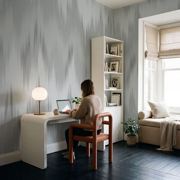 Diseño en zigzag blanco y gris Diseño en zigzag blanco y gris