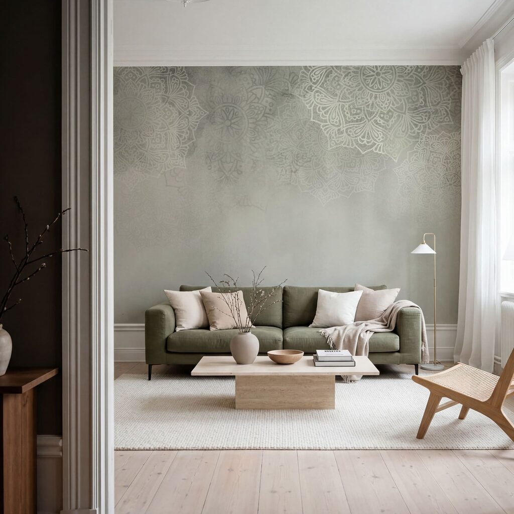 Fondo blanco y gris con mandalas blancos Fondo blanco y gris con mandalas blancos