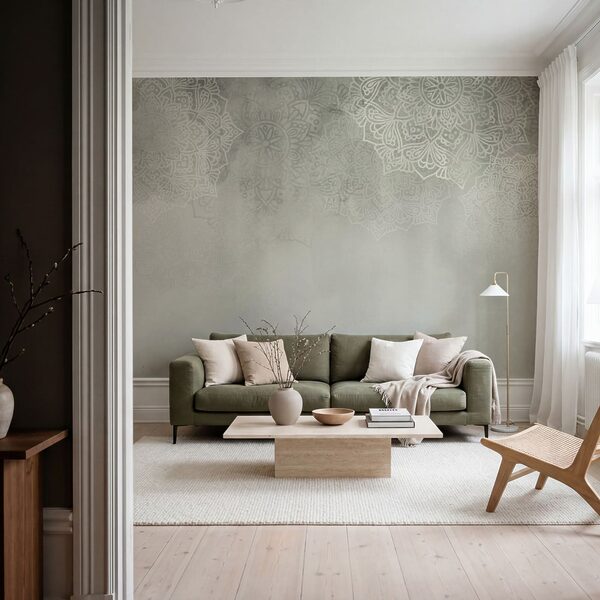 Fondo blanco y gris con mandalas blancos Fondo blanco y gris con mandalas blancos