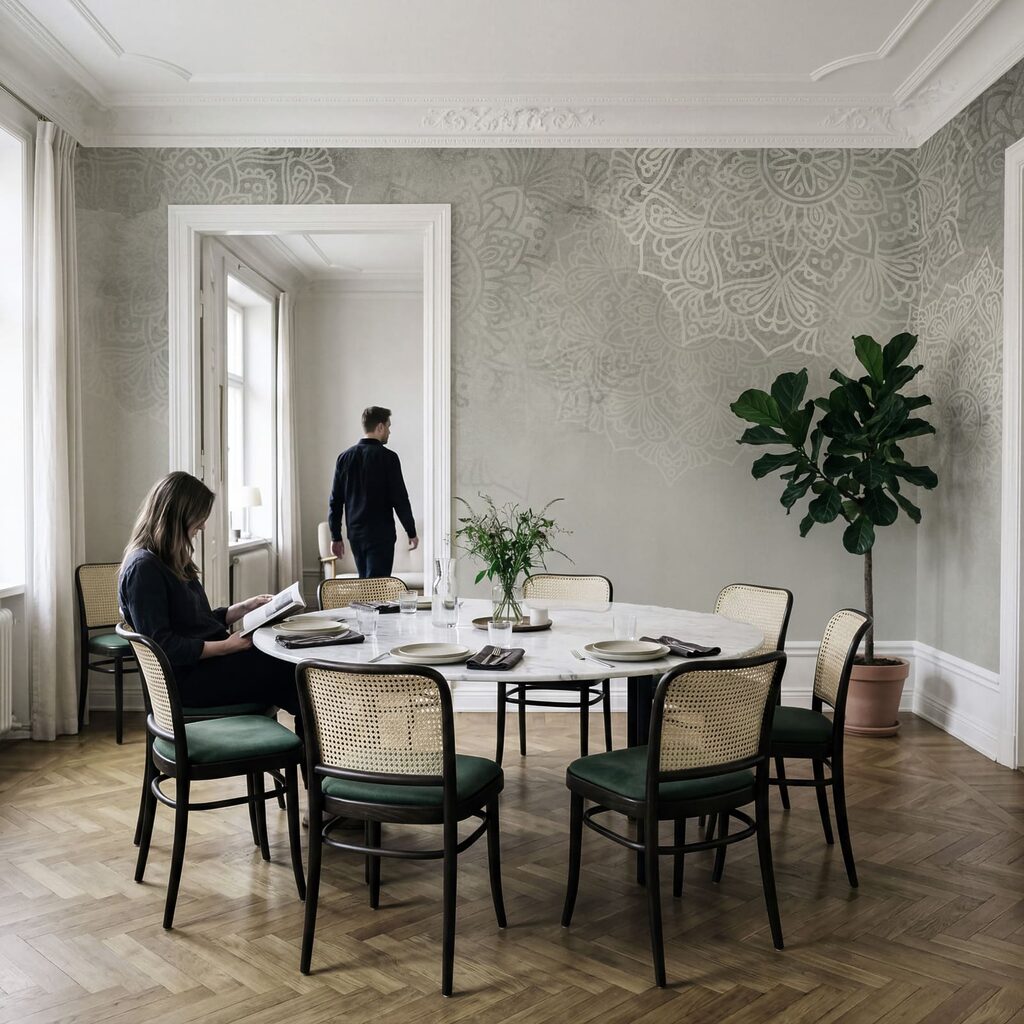 Fondo blanco y gris con mandalas blancos Fondo blanco y gris con mandalas blancos