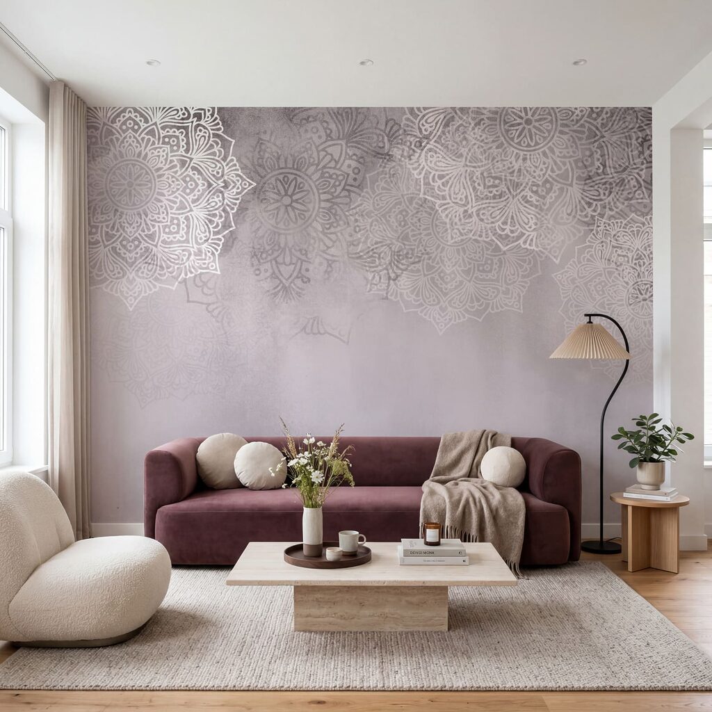 Fondo blanco y rosa con mandalas blancos Fondo blanco y rosa con mandalas blancos
