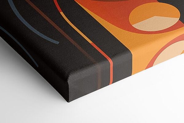 Woman's face with different colors