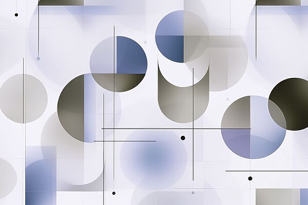 Artful arrangement of shapes and colors