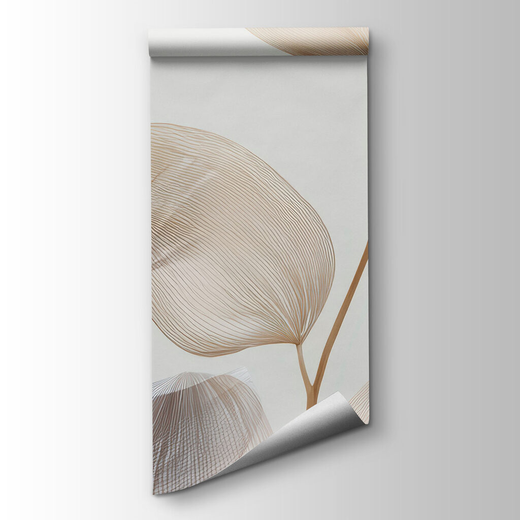 Delicate leaves in soft colors