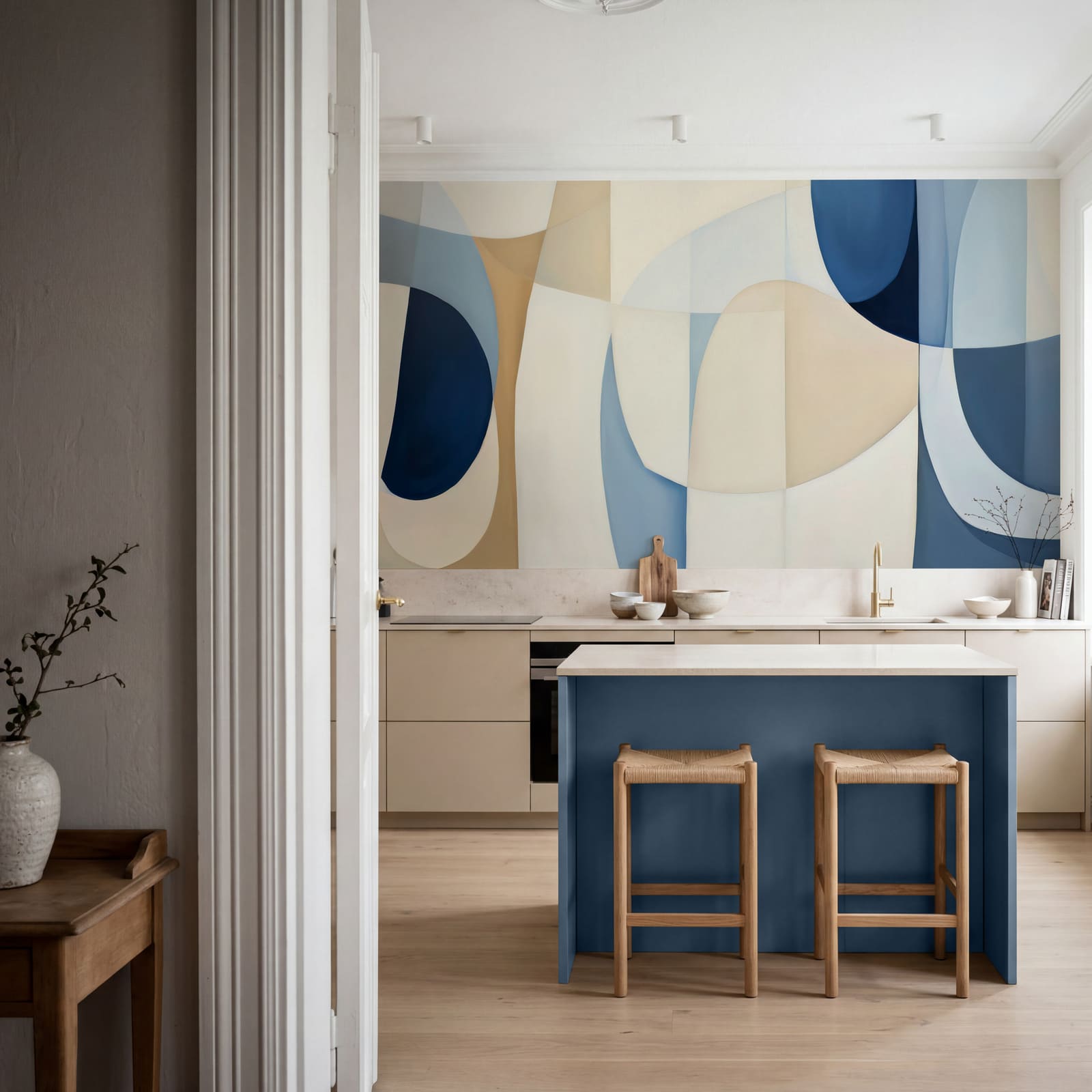 Obra de arte en azul y blanco Obra de arte en azul y blanco