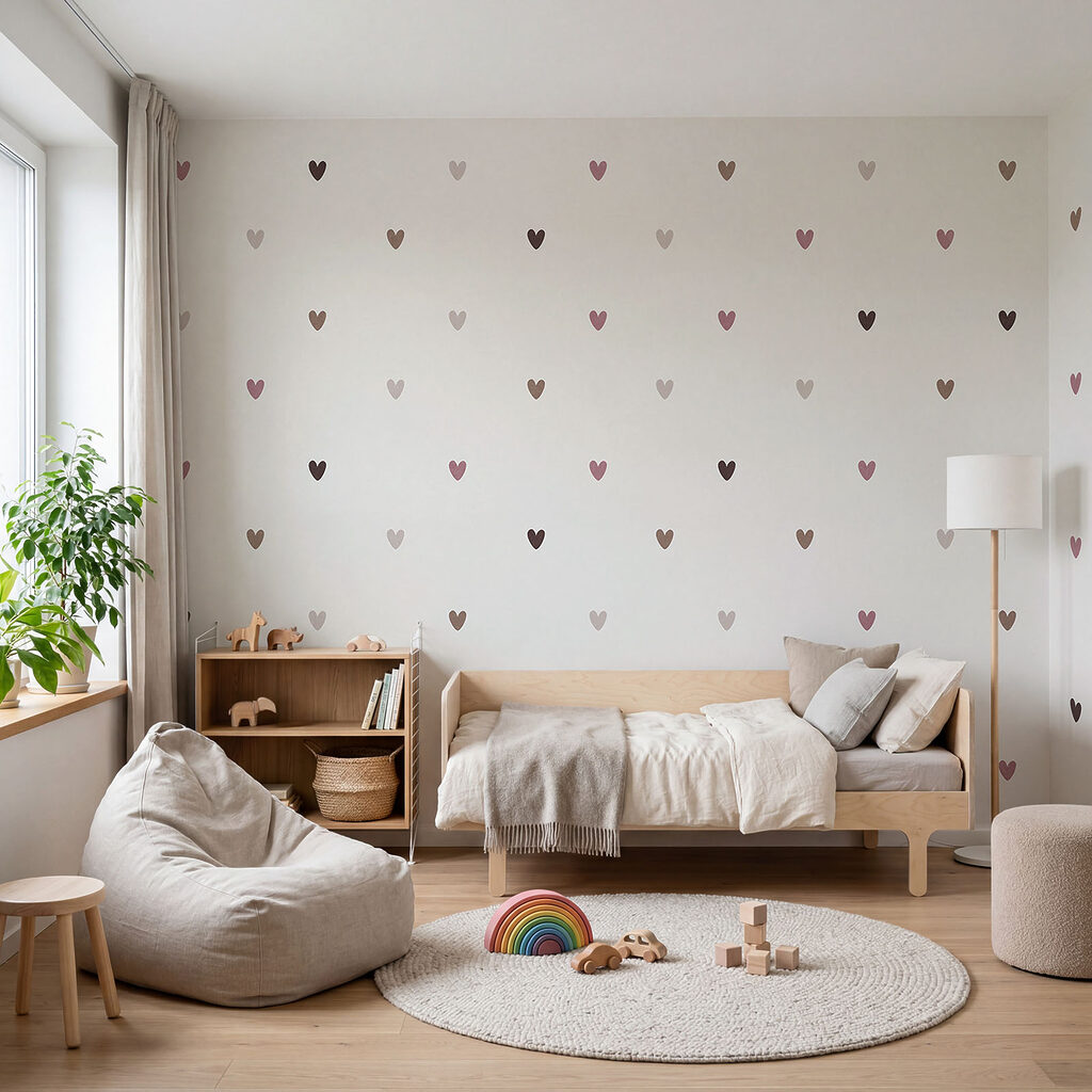 Fondo blanco con muchos corazones pequeños