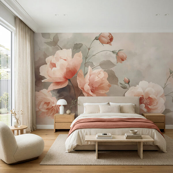 Flores delicadas en tonos suaves
