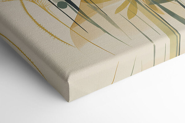 Woman with black hat and green leaves Woman with black hat and green leaves