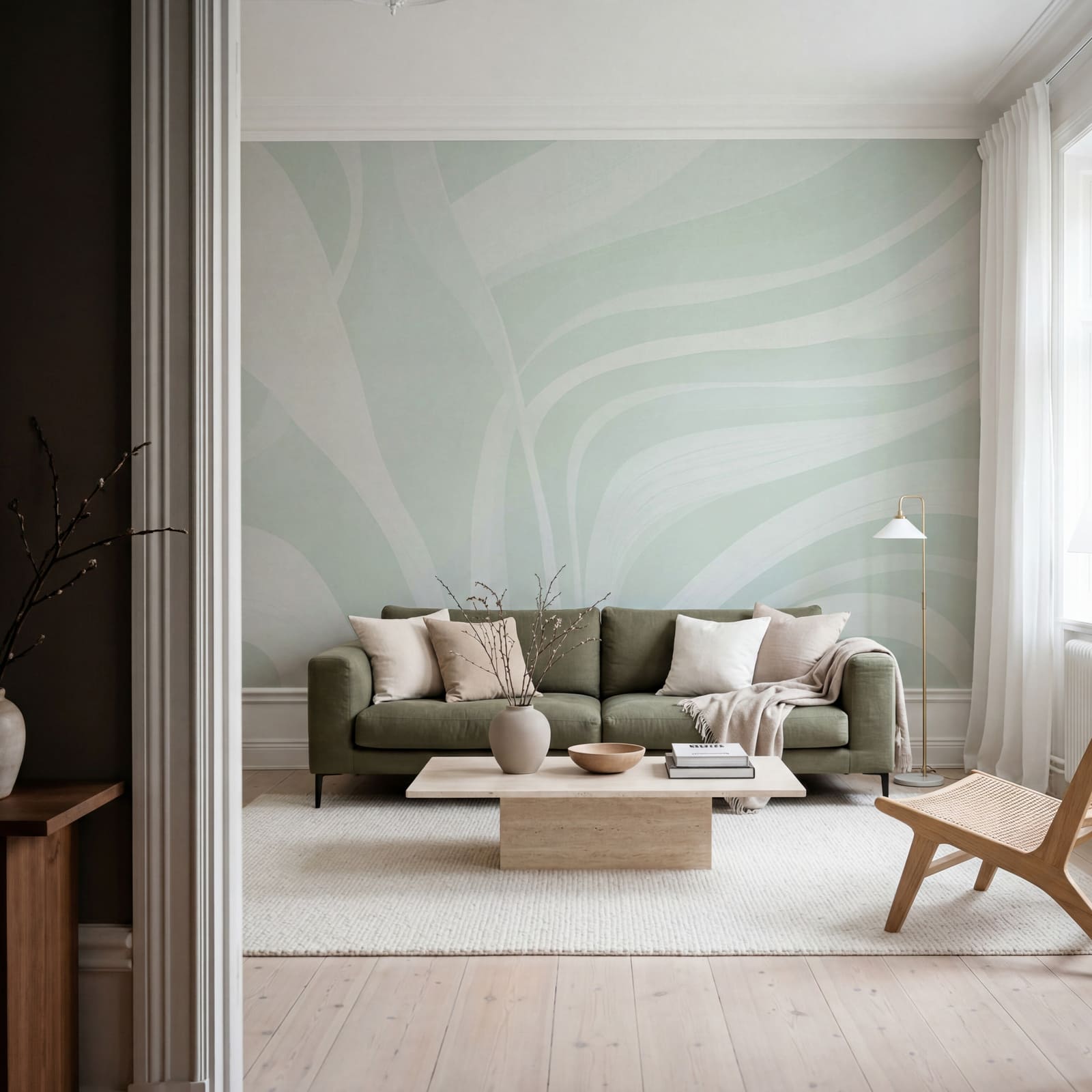 Fondo blanco y verde