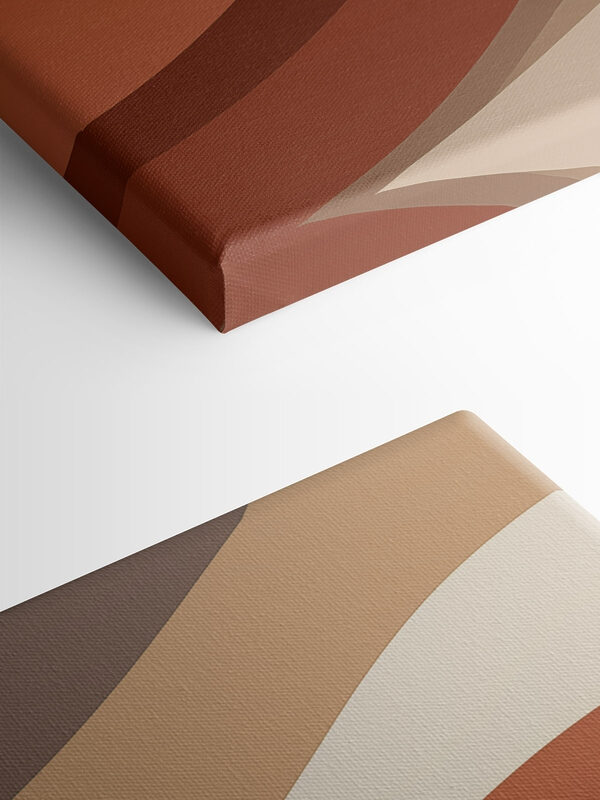 Brown and white wavy lines