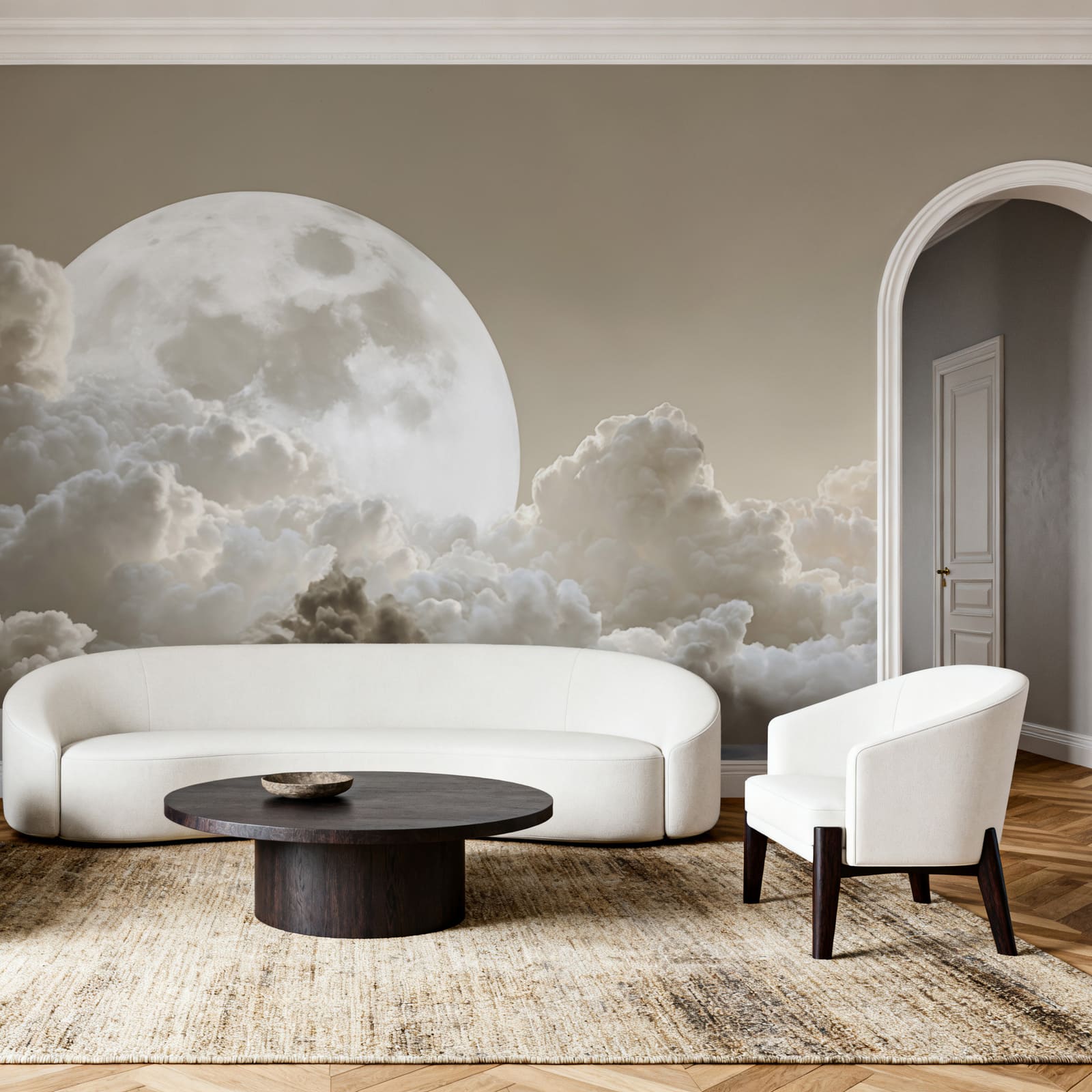 Wall mural Full moon in the sky
